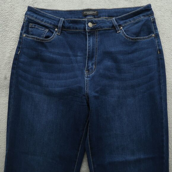 Flying Banana Jeans Women's Size 16S Blue High-Rise Wide-Leg Denim 30" Inseam - Picture 11 of 16